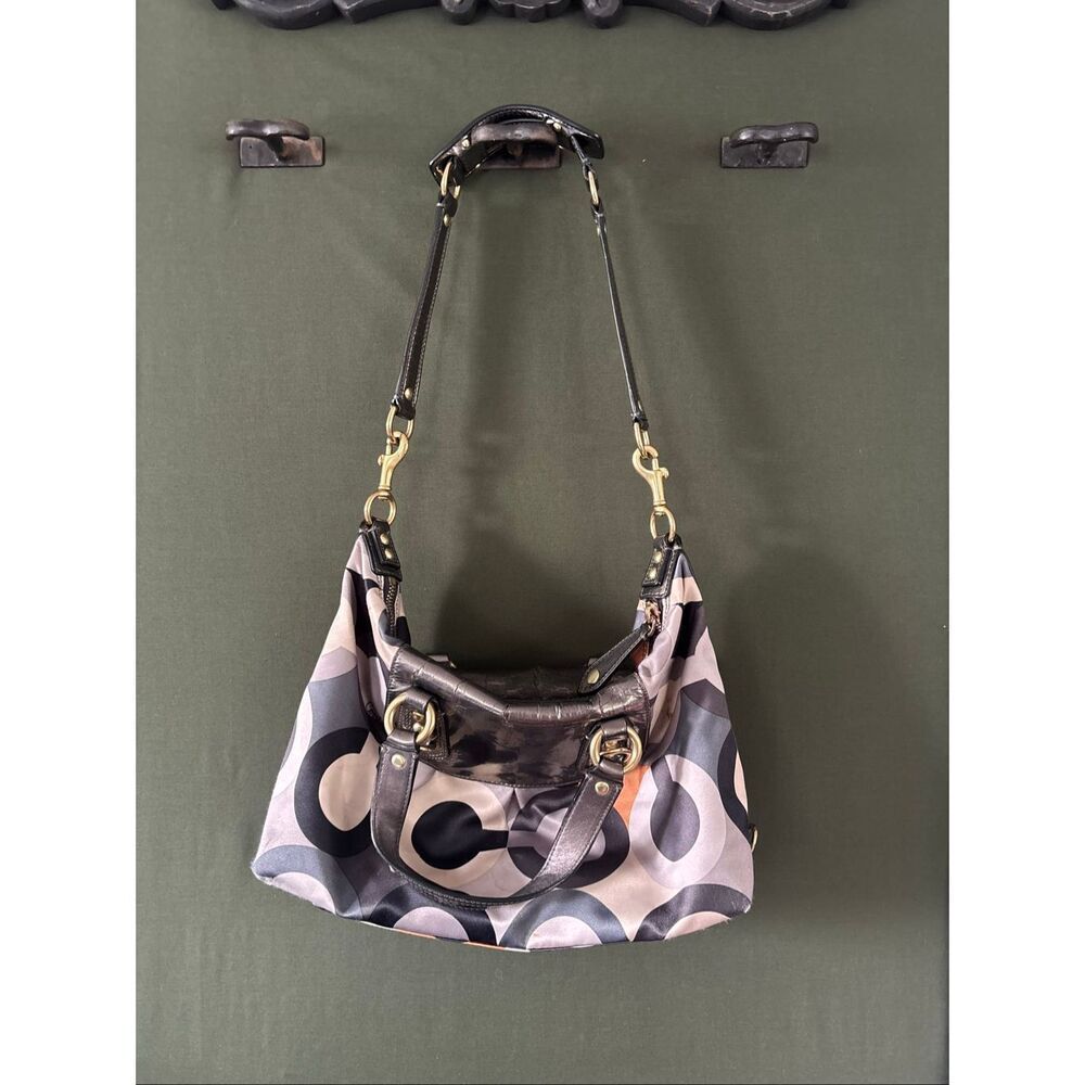 Limited Edition Coach Madison Graphic Multi Color Op Art Sabrina 2-way Shoulder - Picture 2 of 3